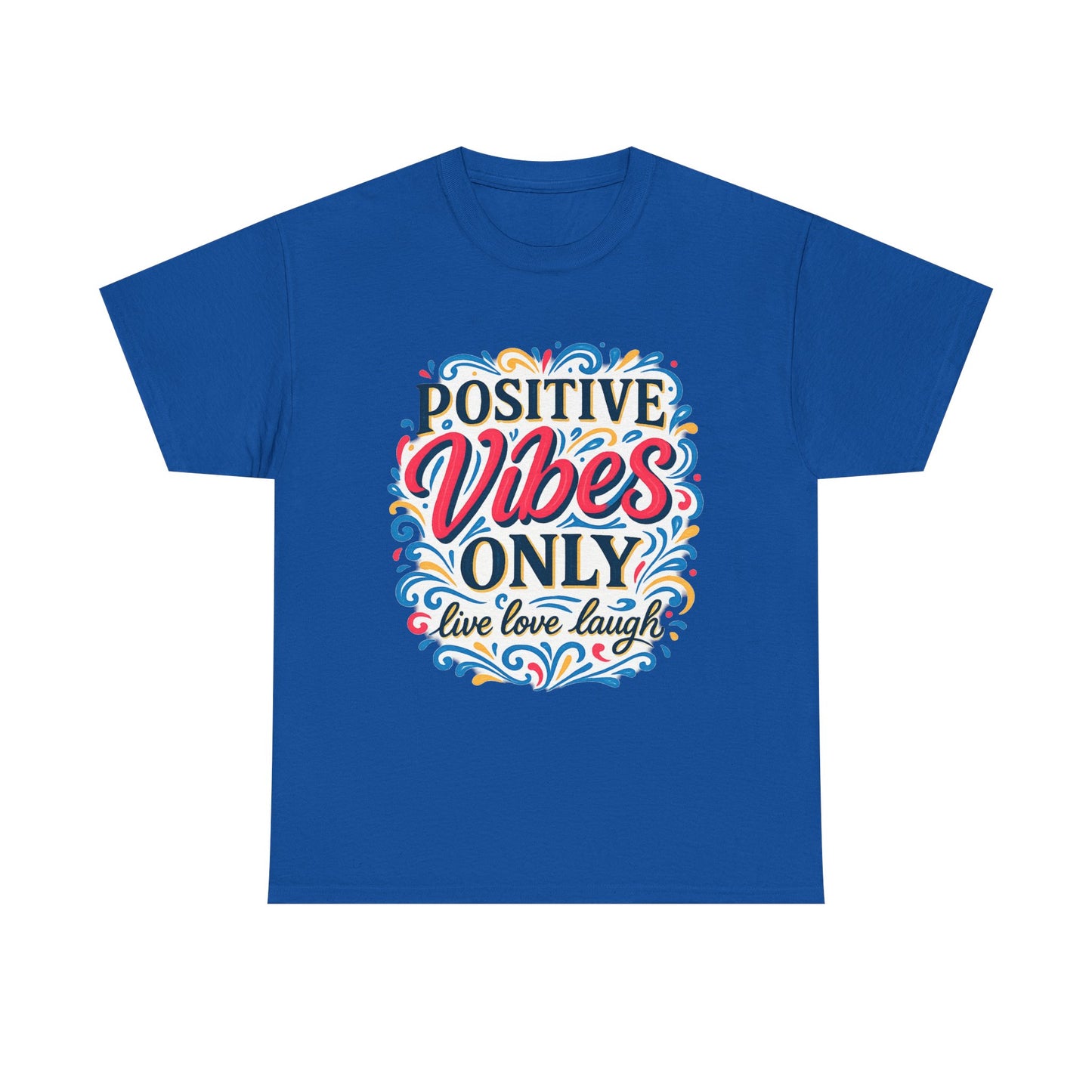 Positive Vibes Unisex Heavy Cotton Tee | Casual Wear, Gift for Friends, or Everyday Comfort
