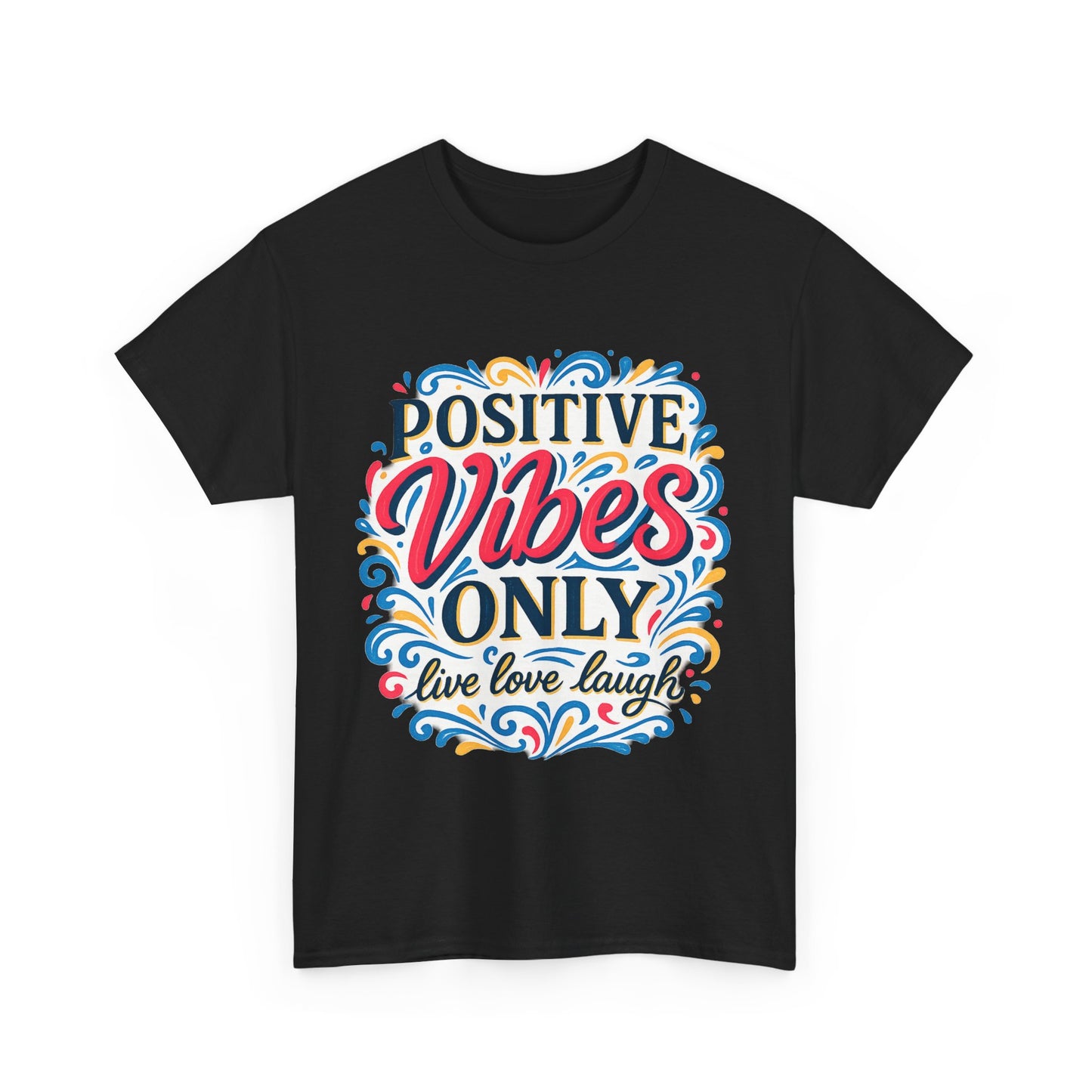 Positive Vibes Unisex Heavy Cotton Tee | Casual Wear, Gift for Friends, or Everyday Comfort