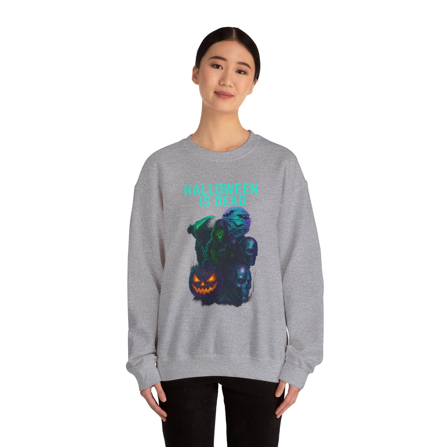 Spooky Halloween Crewneck Sweatshirt, Unisex Sweatshirt, Fall Apparel, Halloween Costume, Cozy Sweatshirt for Trick-or-Treating