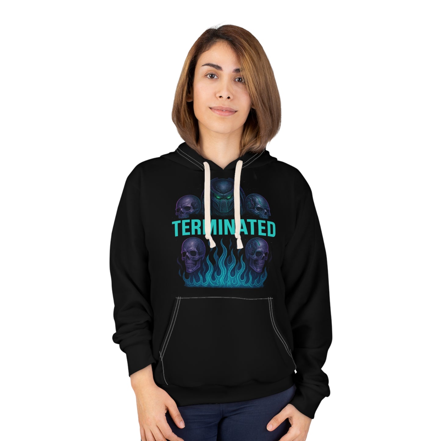 Spooky “Terminator-Halloween is Dead” Hoodie, Dual-sex Pullover, Halloween Apparel, Fall Fashion, Halloween Gift