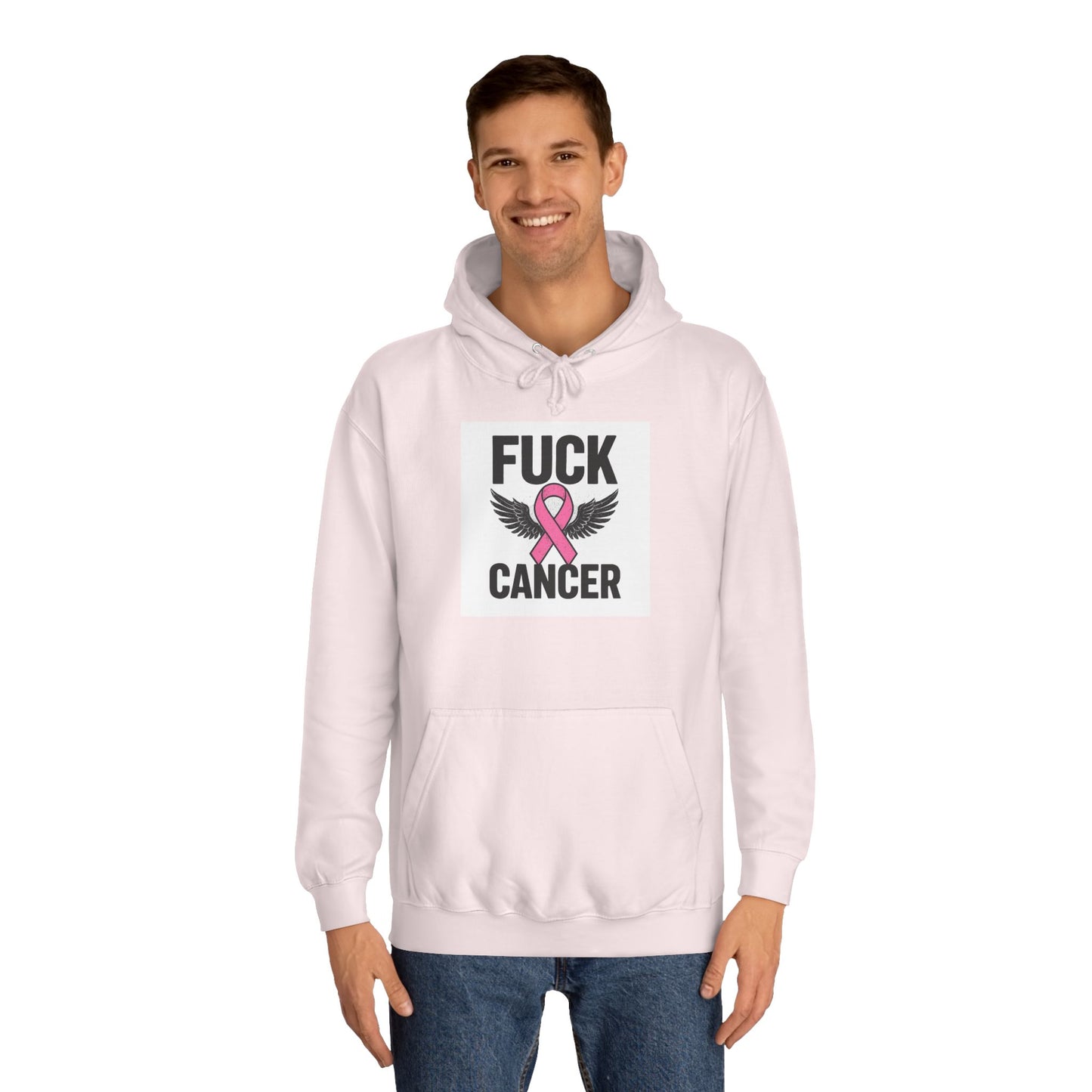 Empowering Cancer Awareness Hoodie, Unisex College Hoodie, Supportive Gift for Fighters, Inspirational Apparel, Fundraising Sweatshirt