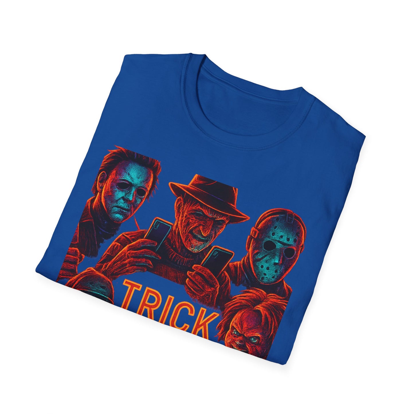 Trick or Tweet Unisex Softstyle T-Shirt, Halloween Tee, Funny Graphic Shirt, Costume Party Shirt, Fall Apparel, Spooky Style