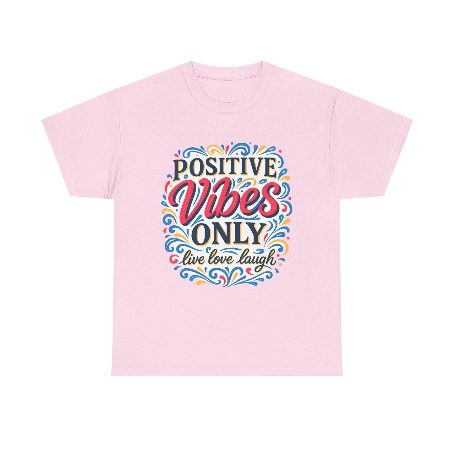 Positive Vibes Unisex Heavy Cotton Tee | Casual Wear, Gift for Friends, or Everyday Comfort