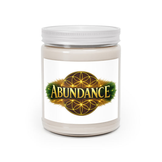 Light the flame of Abundance. Activate the frequency. Welcome abundance into the New Year- With Our Scented Soy Candle — 9oz Jar with White Lid