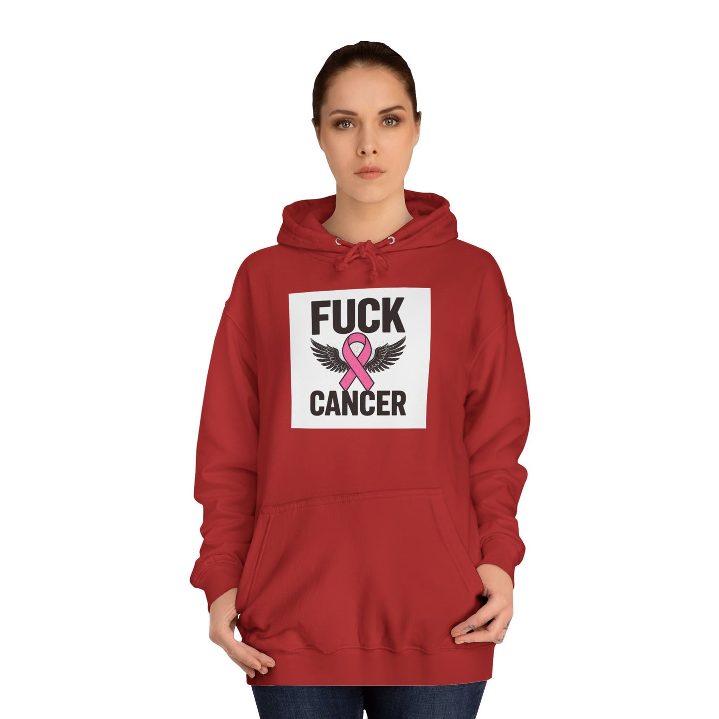 Empowering Cancer Awareness Hoodie, Unisex College Hoodie, Supportive Gift for Fighters, Inspirational Apparel, Fundraising Sweatshirt