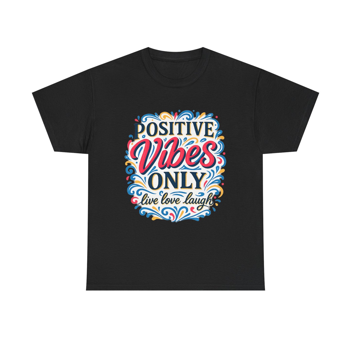 Positive Vibes Unisex Heavy Cotton Tee | Casual Wear, Gift for Friends, or Everyday Comfort