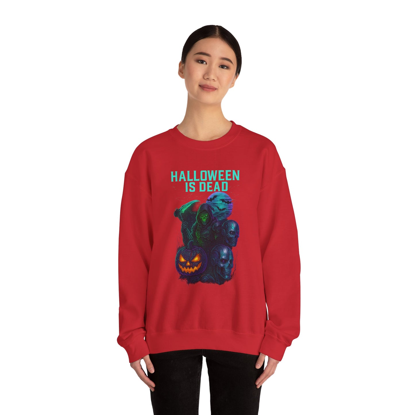Spooky Halloween Crewneck Sweatshirt, Unisex Sweatshirt, Fall Apparel, Halloween Costume, Cozy Sweatshirt for Trick-or-Treating