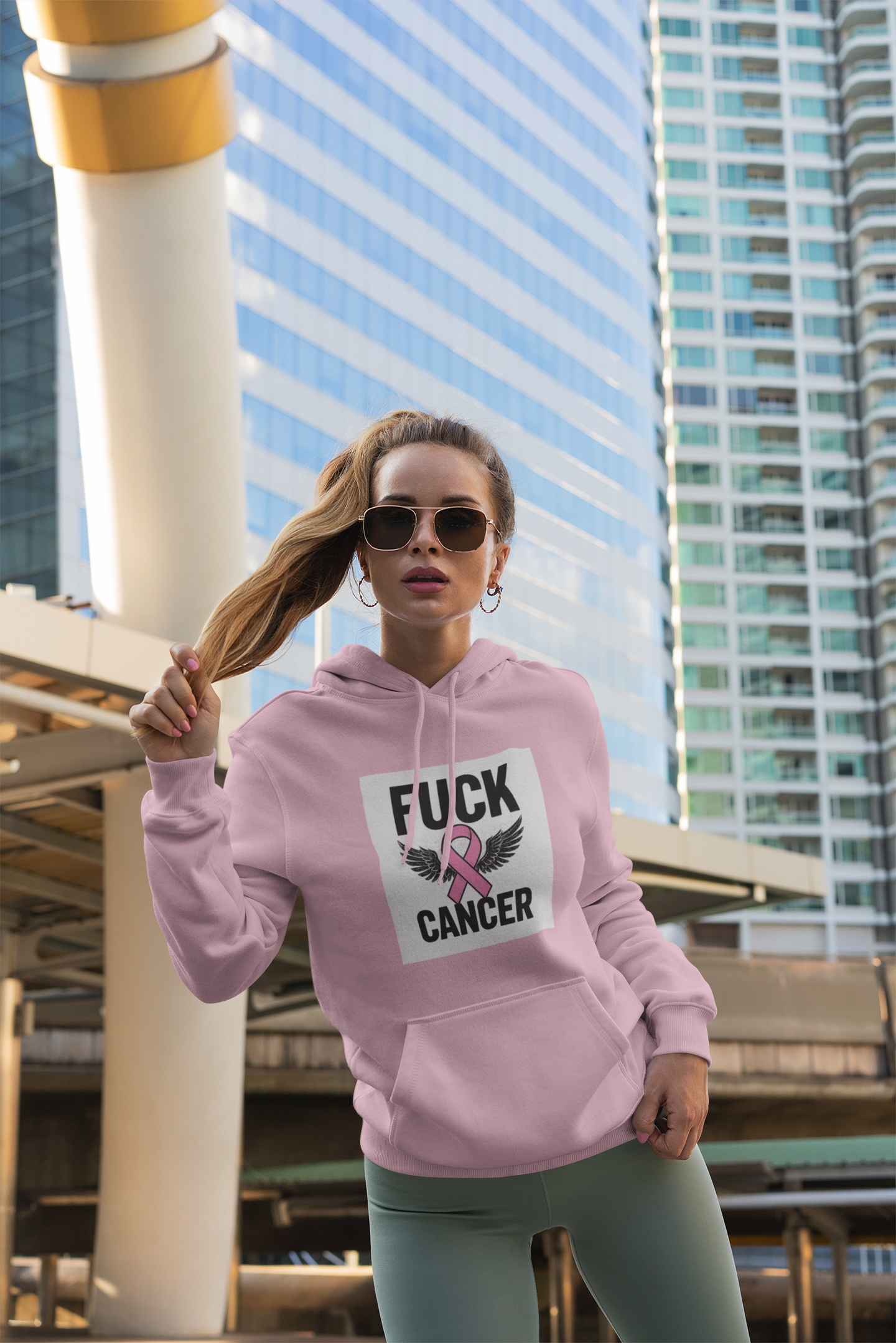 Empowering Cancer Awareness Hoodie, Unisex College Hoodie, Supportive Gift for Fighters, Inspirational Apparel, Fundraising Sweatshirt
