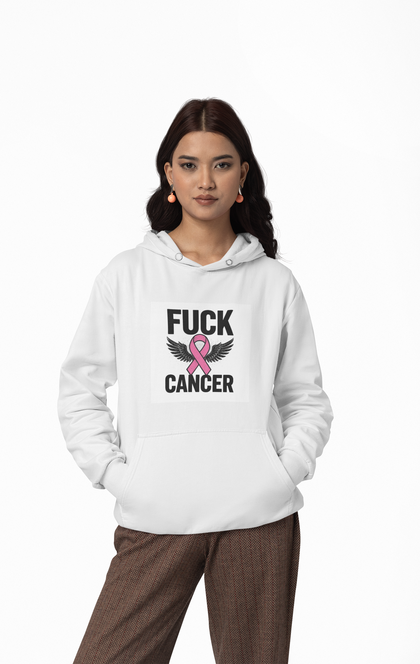 Empowering Cancer Awareness Hoodie, Unisex College Hoodie, Supportive Gift for Fighters, Inspirational Apparel, Fundraising Sweatshirt