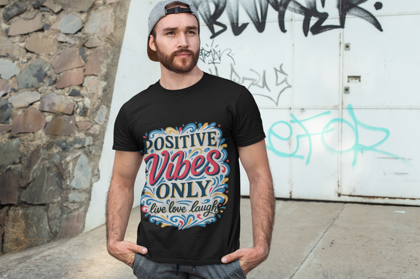 Positive Vibes Unisex Heavy Cotton Tee | Casual Wear, Gift for Friends, or Everyday Comfort