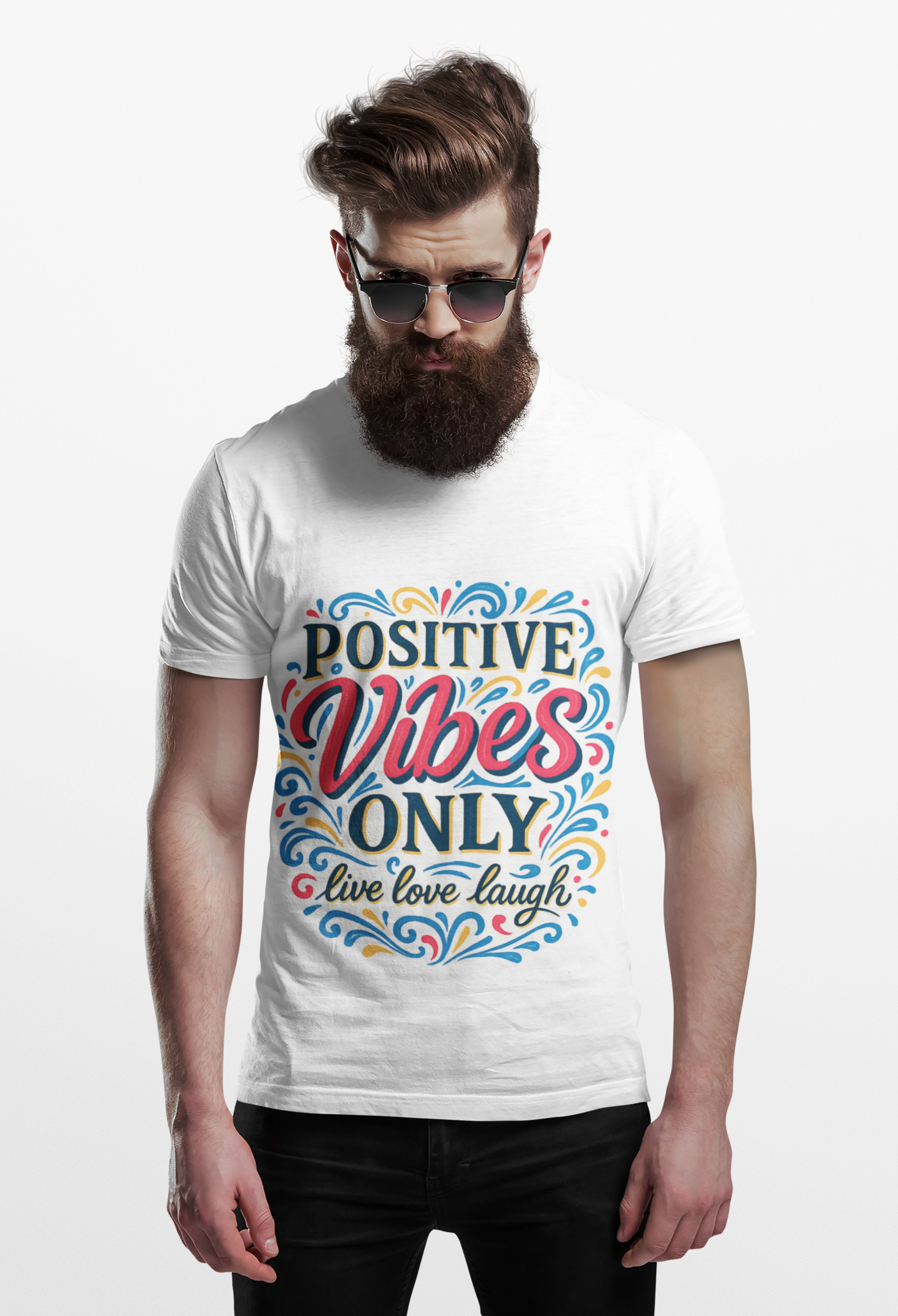 Positive Vibes Unisex Heavy Cotton Tee | Casual Wear, Gift for Friends, or Everyday Comfort