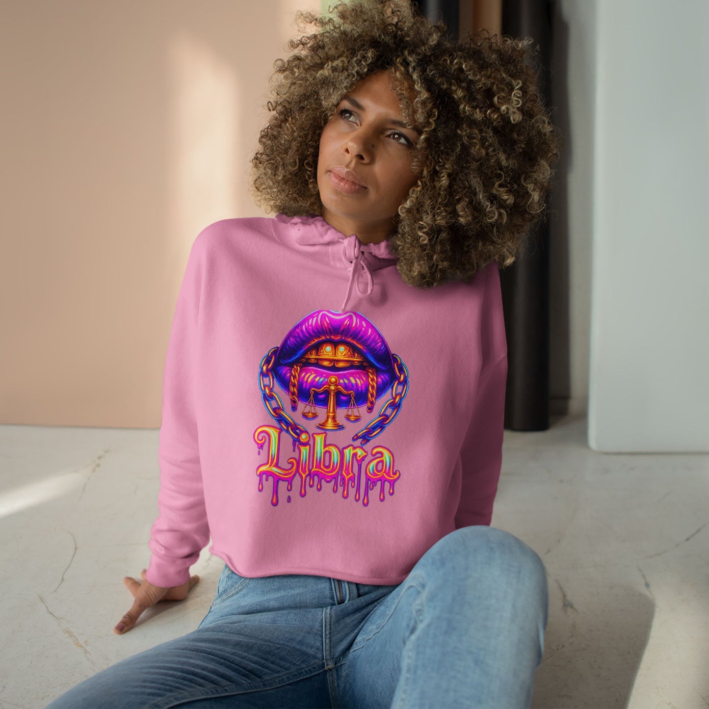 Libra Crop Hoodie | Astrology Fashion, Trendy Outerwear, Zodiac Gift, Comfortable Style, Horoscope Apparel