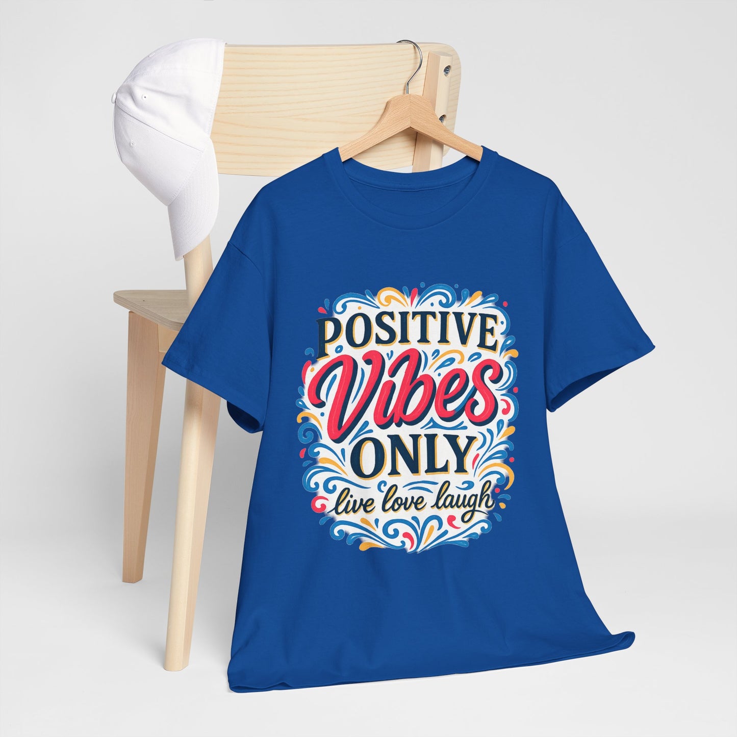 Positive Vibes Unisex Heavy Cotton Tee | Casual Wear, Gift for Friends, or Everyday Comfort
