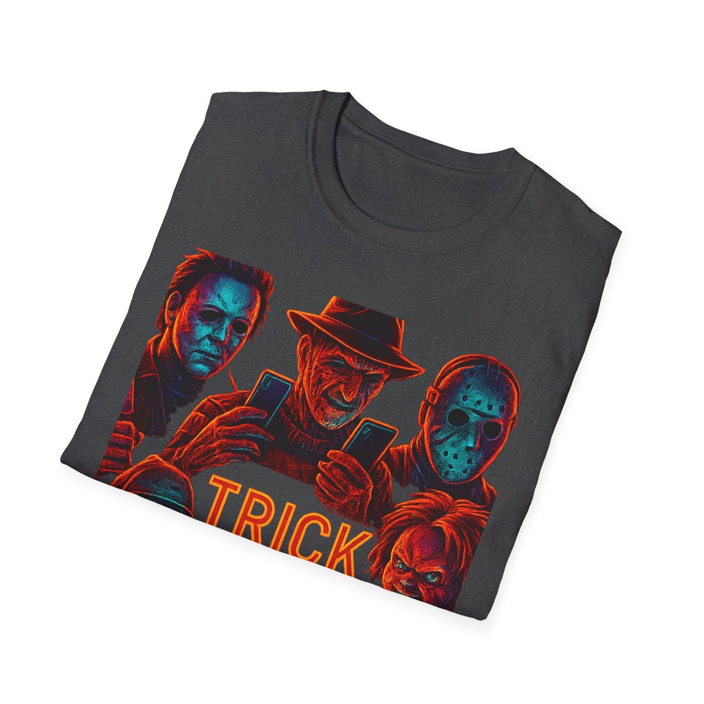 Trick or Tweet Unisex Softstyle T-Shirt, Halloween Tee, Funny Graphic Shirt, Costume Party Shirt, Fall Apparel, Spooky Style
