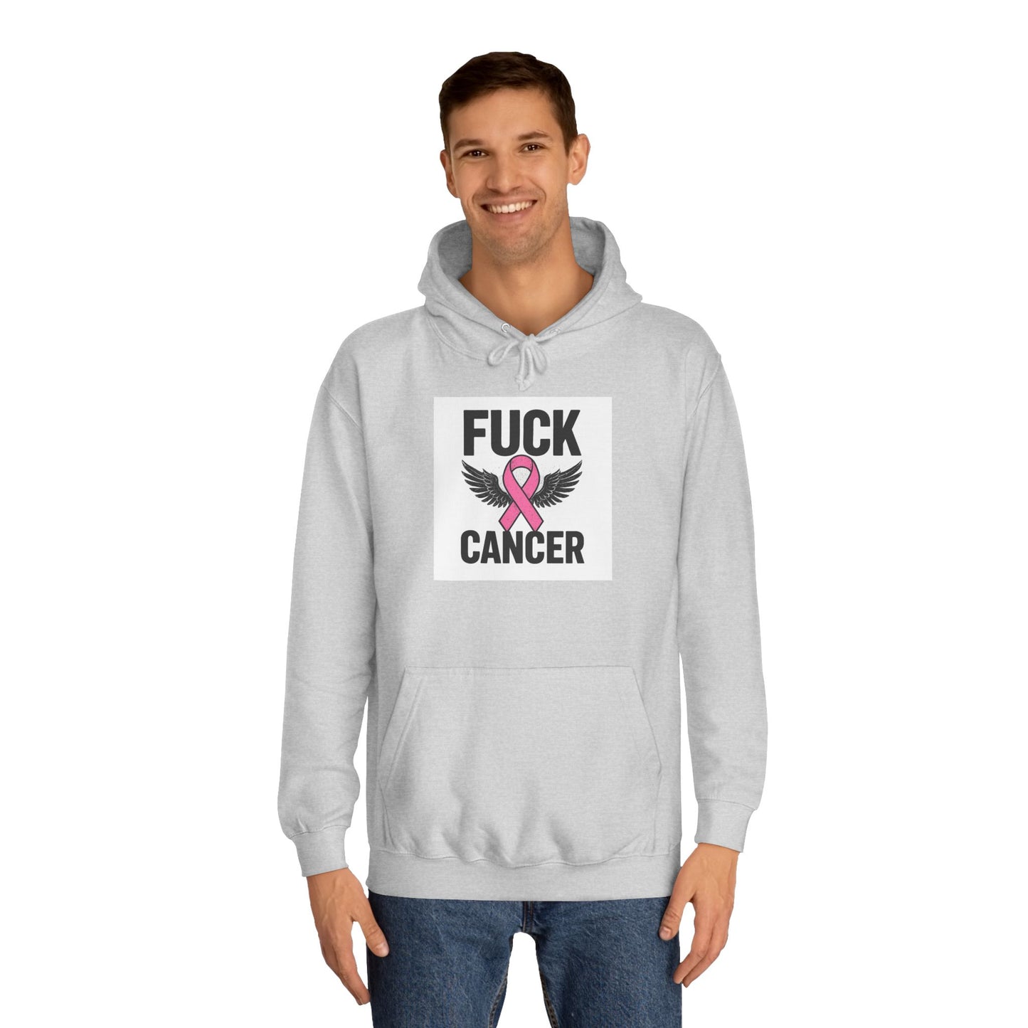 Empowering Cancer Awareness Hoodie, Unisex College Hoodie, Supportive Gift for Fighters, Inspirational Apparel, Fundraising Sweatshirt