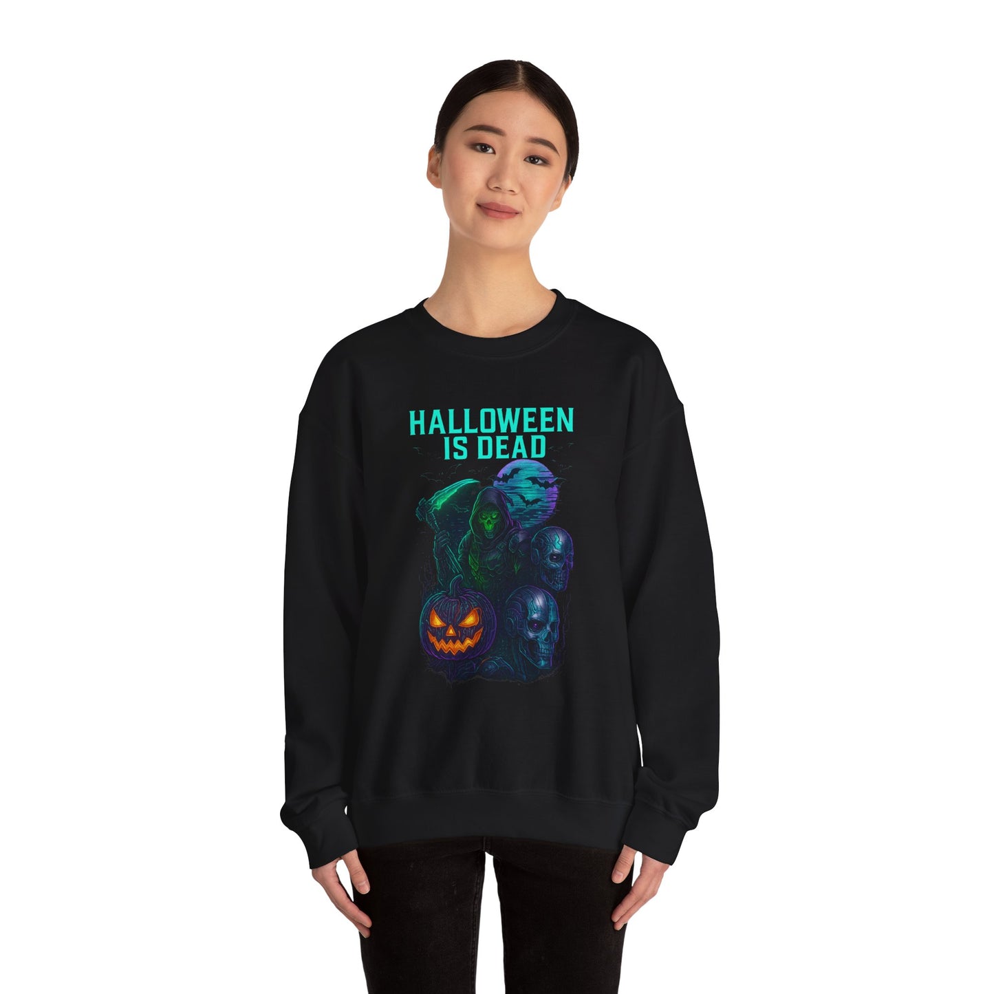 Spooky Halloween Crewneck Sweatshirt, Unisex Sweatshirt, Fall Apparel, Halloween Costume, Cozy Sweatshirt for Trick-or-Treating