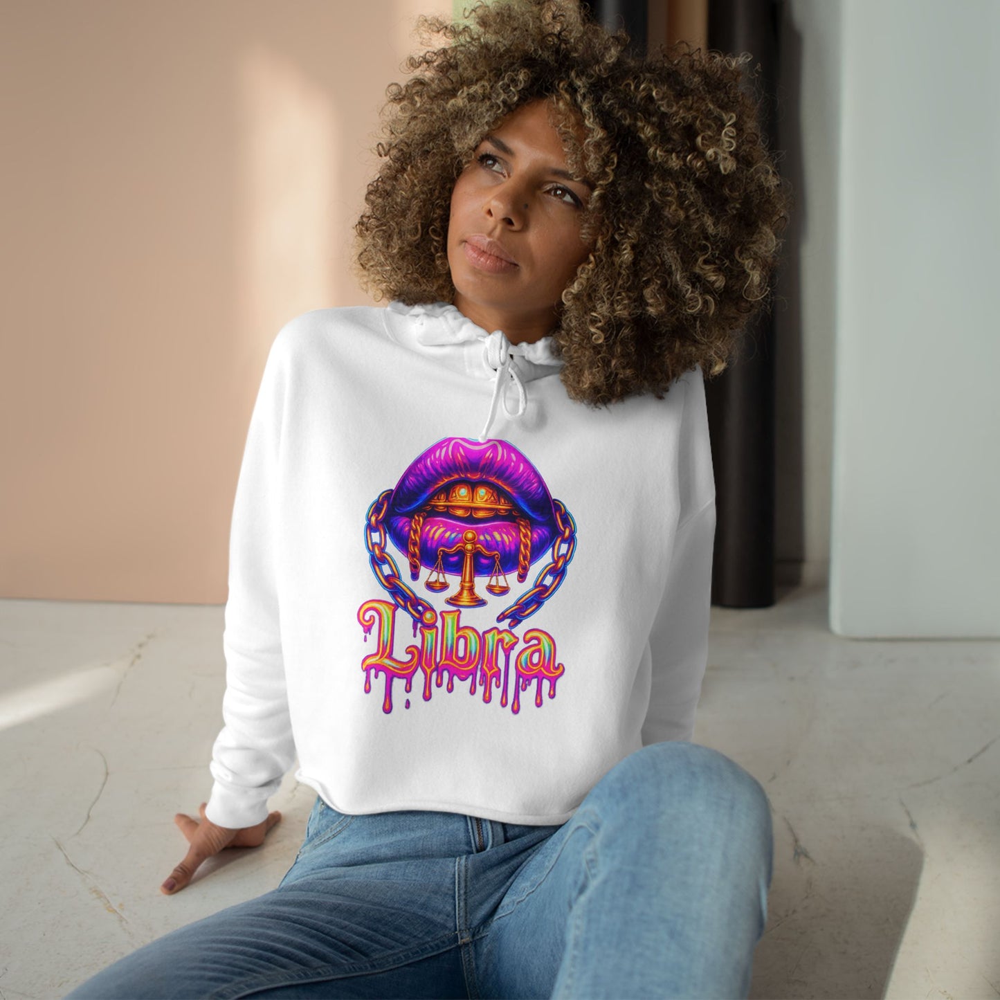Libra Crop Hoodie | Astrology Fashion, Trendy Outerwear, Zodiac Gift, Comfortable Style, Horoscope Apparel