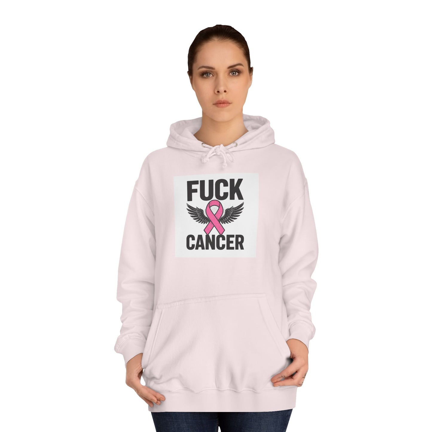 Empowering Cancer Awareness Hoodie, Unisex College Hoodie, Supportive Gift for Fighters, Inspirational Apparel, Fundraising Sweatshirt