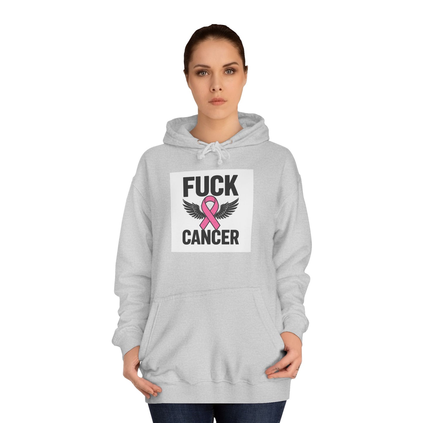 Empowering Cancer Awareness Hoodie, Unisex College Hoodie, Supportive Gift for Fighters, Inspirational Apparel, Fundraising Sweatshirt