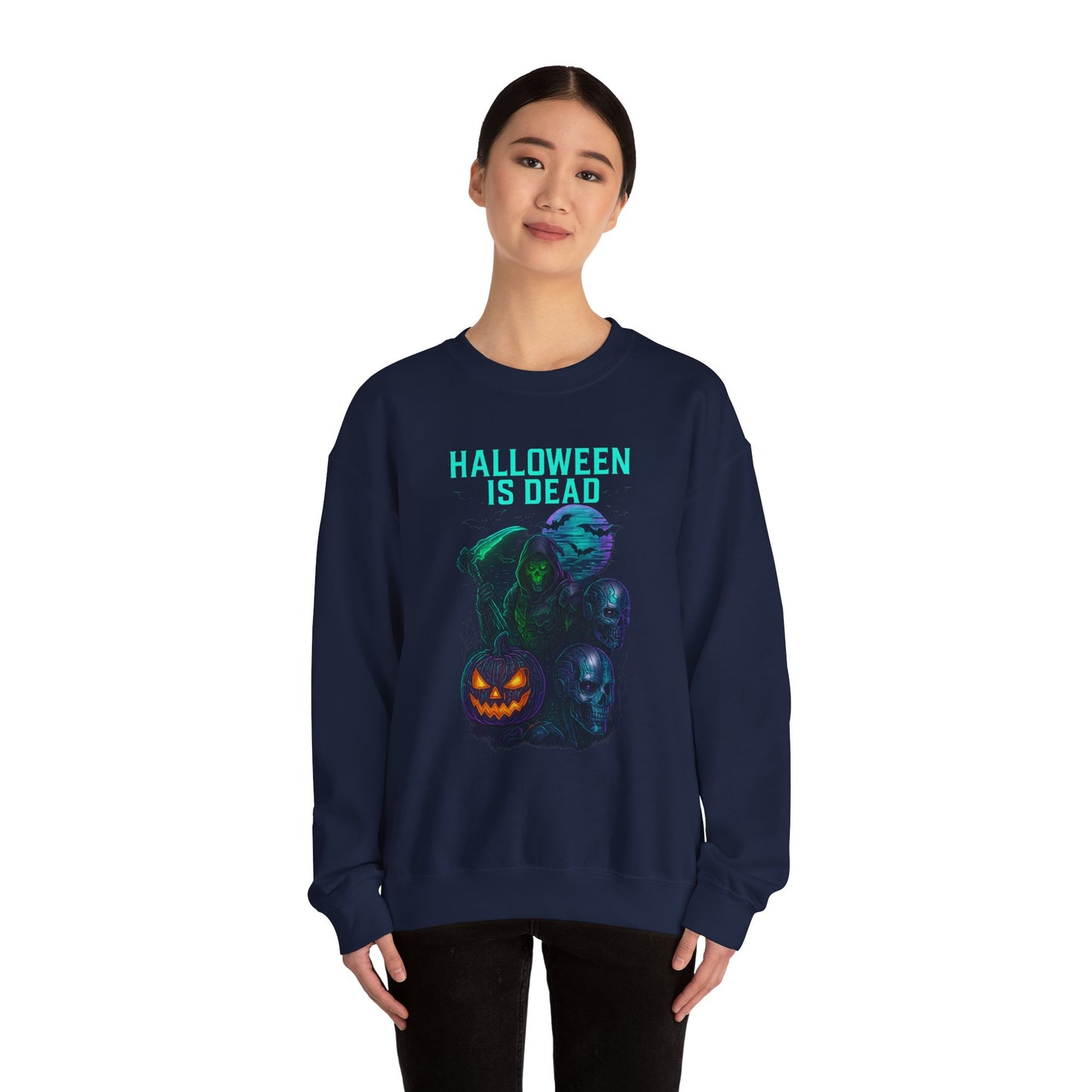 Spooky Halloween Crewneck Sweatshirt, Unisex Sweatshirt, Fall Apparel, Halloween Costume, Cozy Sweatshirt for Trick-or-Treating