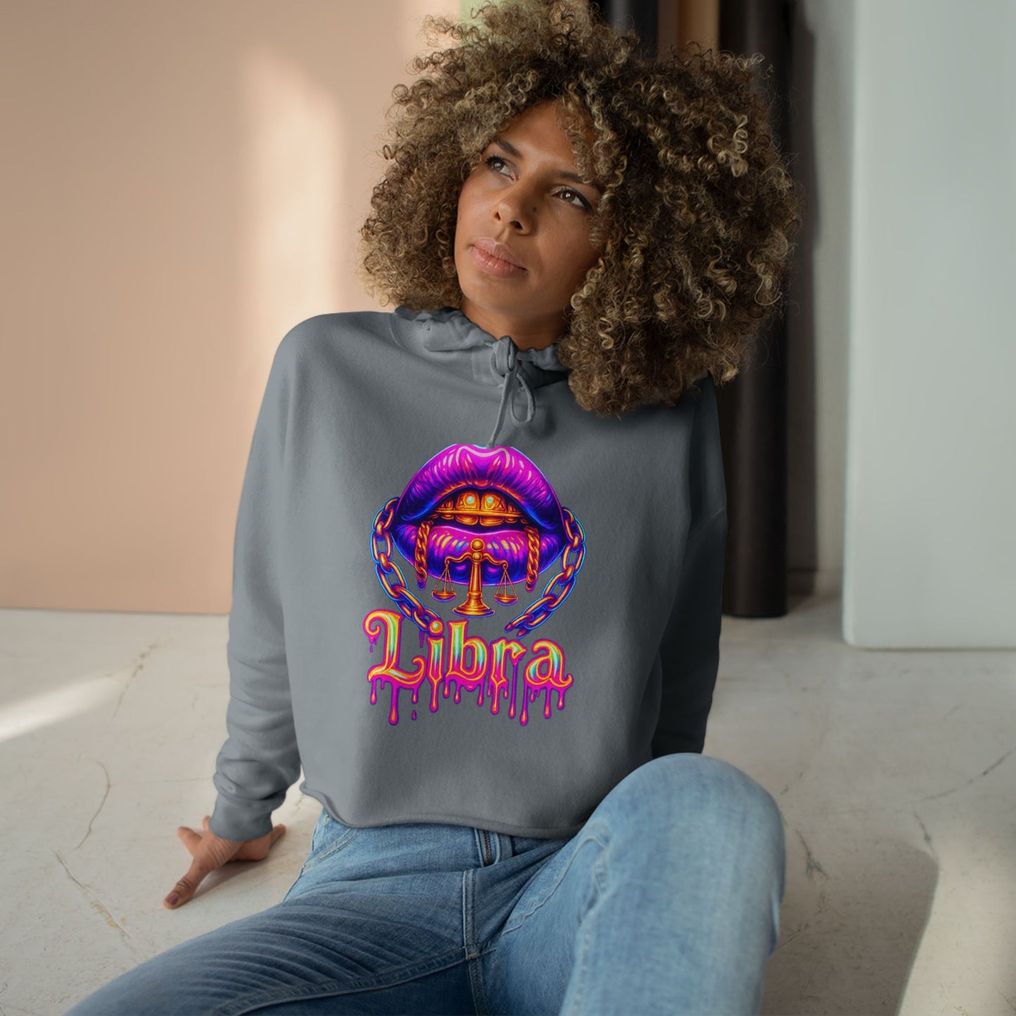 Libra Crop Hoodie | Astrology Fashion, Trendy Outerwear, Zodiac Gift, Comfortable Style, Horoscope Apparel