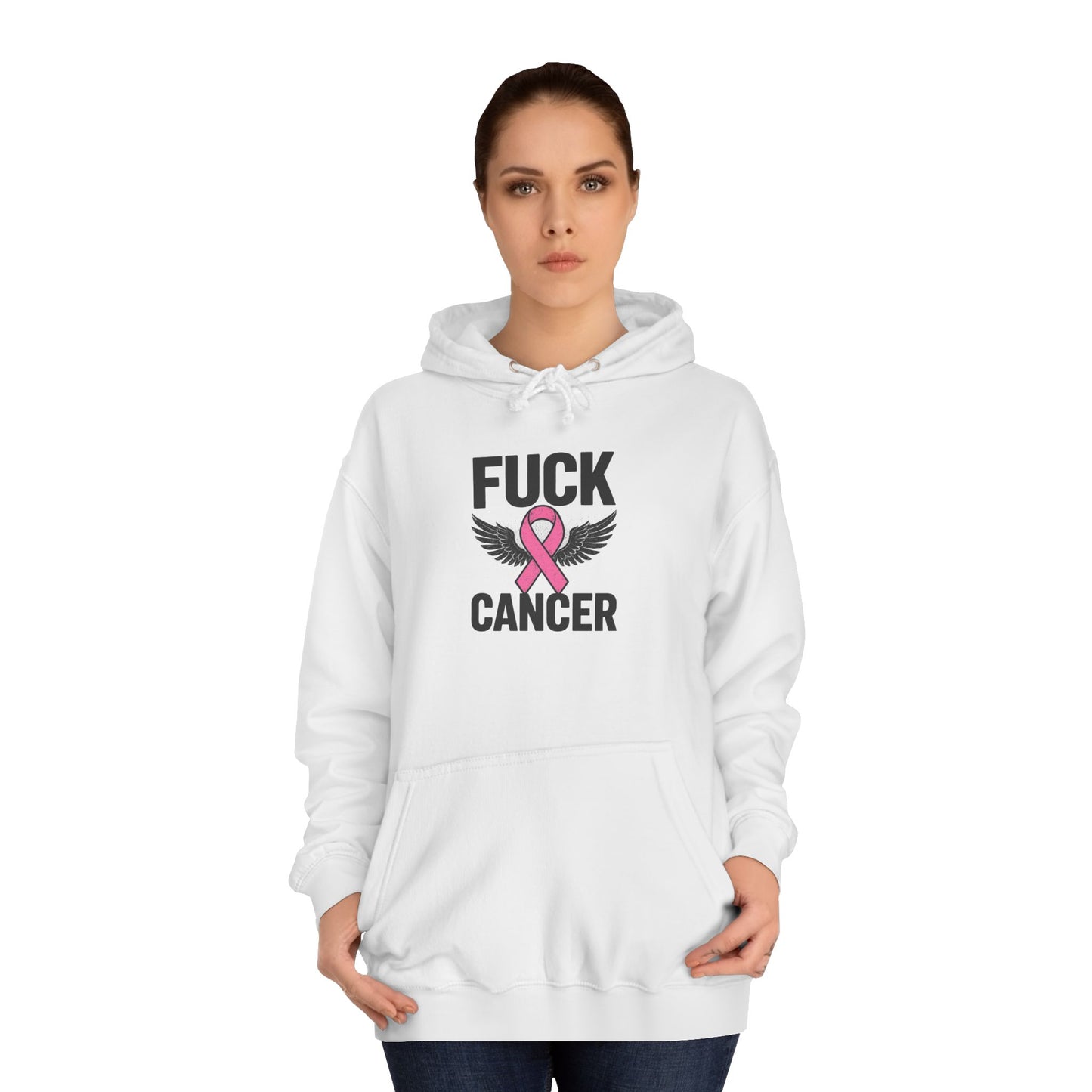 Empowering Cancer Awareness Hoodie, Unisex College Hoodie, Supportive Gift for Fighters, Inspirational Apparel, Fundraising Sweatshirt