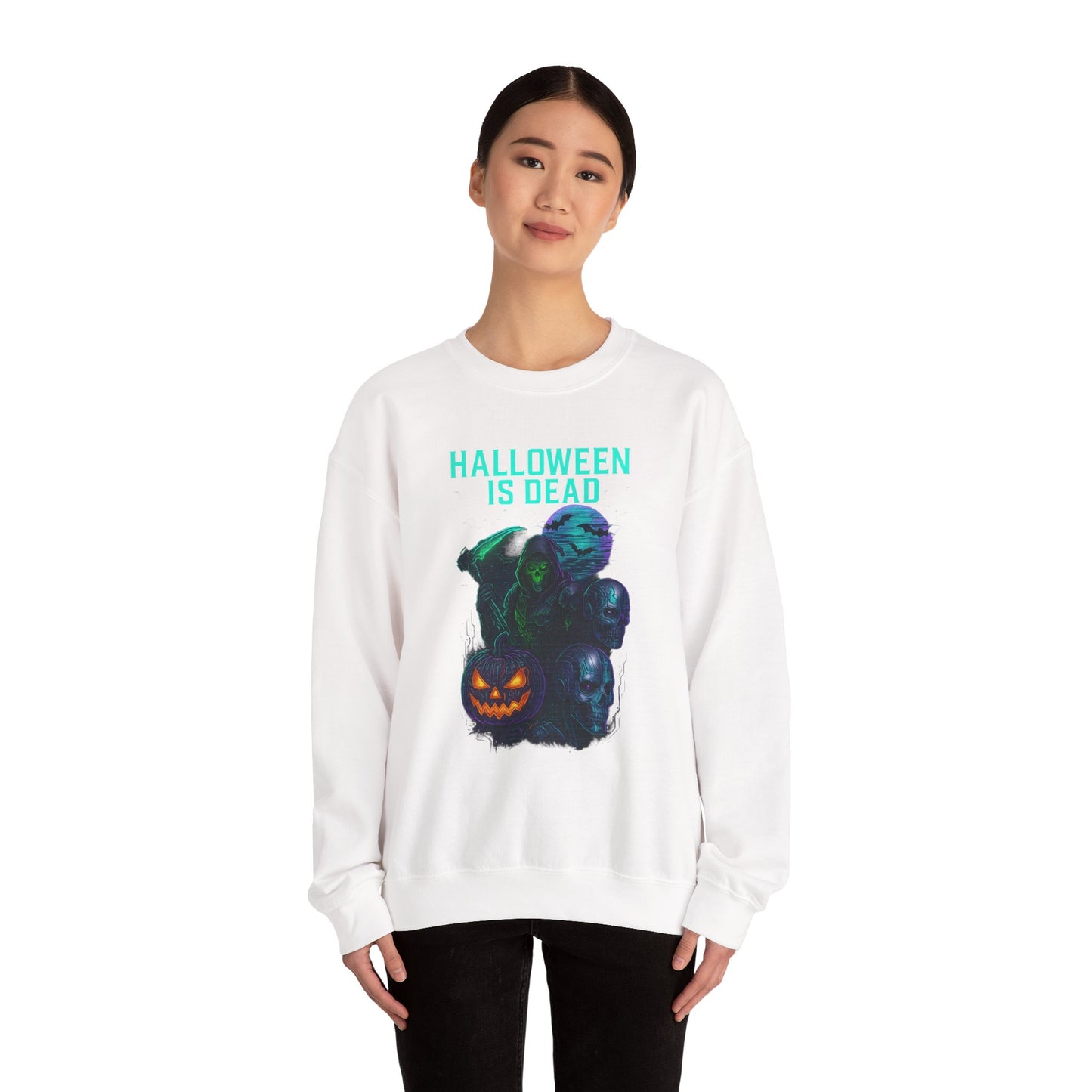 Spooky Halloween Crewneck Sweatshirt, Unisex Sweatshirt, Fall Apparel, Halloween Costume, Cozy Sweatshirt for Trick-or-Treating