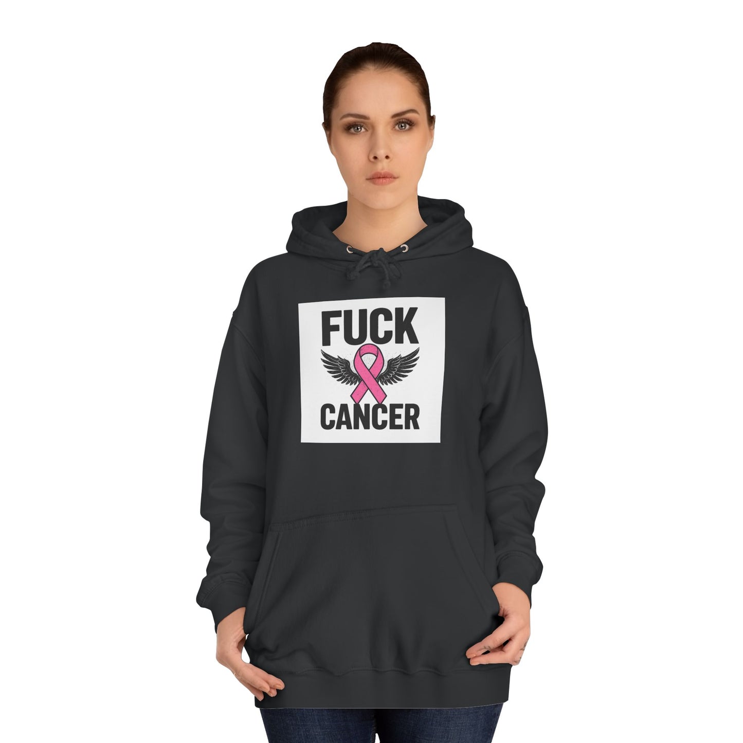 Empowering Cancer Awareness Hoodie, Unisex College Hoodie, Supportive Gift for Fighters, Inspirational Apparel, Fundraising Sweatshirt