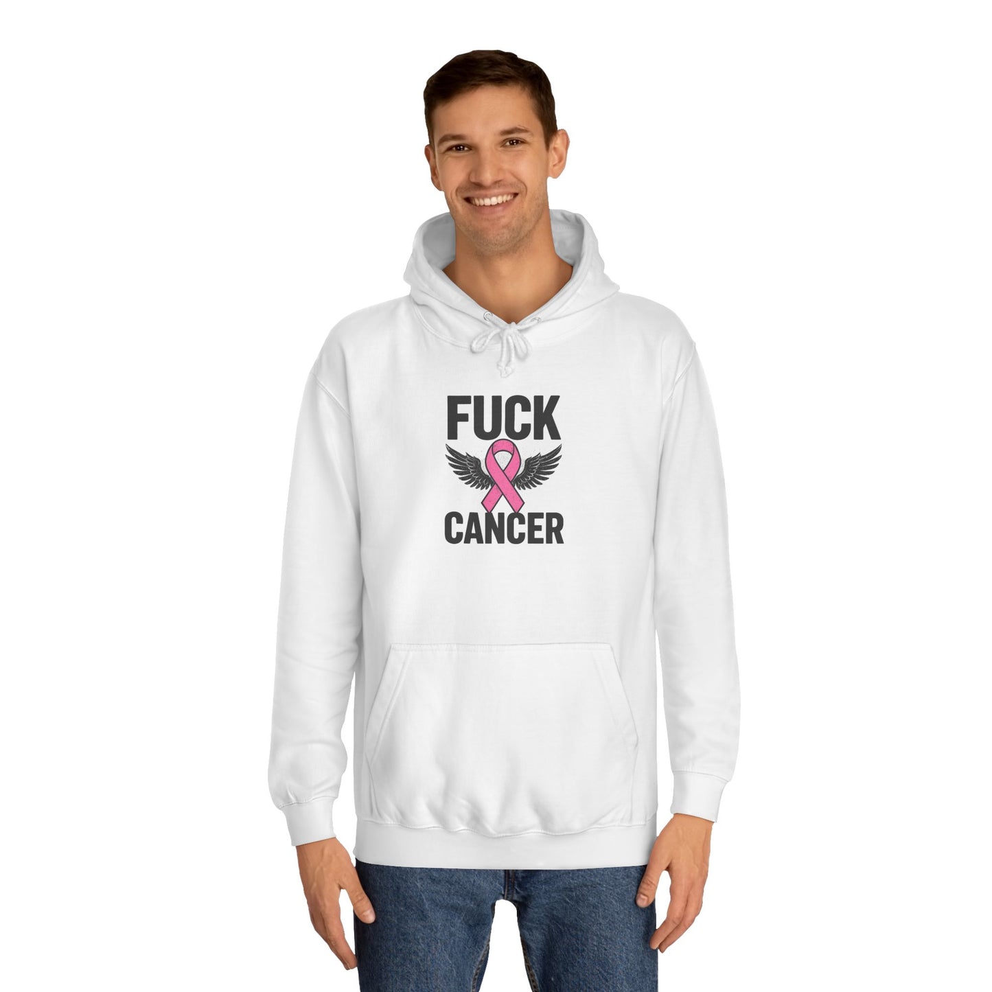 Empowering Cancer Awareness Hoodie, Unisex College Hoodie, Supportive Gift for Fighters, Inspirational Apparel, Fundraising Sweatshirt