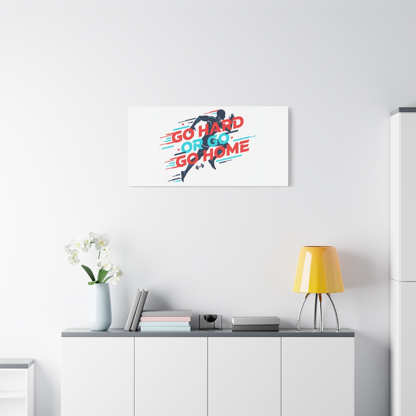 Go Hard or Go Home Canvas, Fitness Wall Art | Gym Motivation, Workout Decor