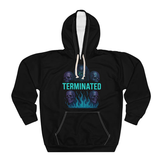Spooky “Terminator-Halloween is Dead” Hoodie, Dual-sex Pullover, Halloween Apparel, Fall Fashion, Halloween Gift