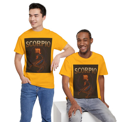 Scorpio Zodiac Unisex Heavy Cotton Tee, Astrology Shirt, Horoscope Gift, Birthday Gift, Unique Graphic Tee