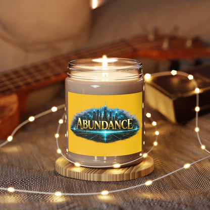 Abundance Soy Candle — 9oz Scented Jar with White Lid