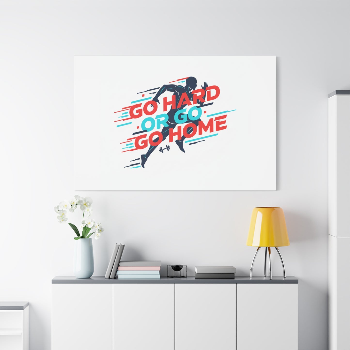 Go Hard or Go Home Canvas, Fitness Wall Art | Gym Motivation, Workout Decor