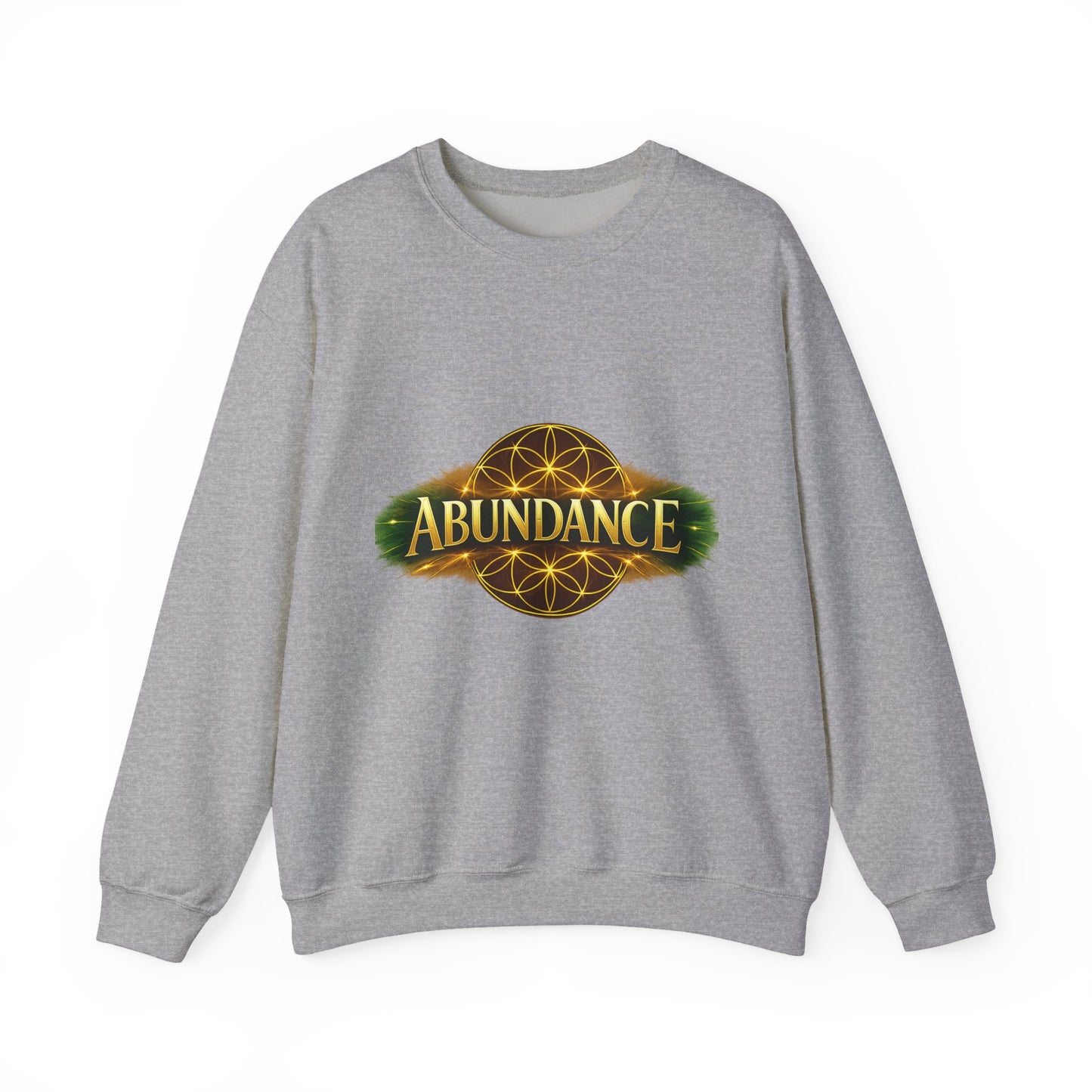 Abundance Crewneck Sweatshirt — Spiritual Flower of Life Design