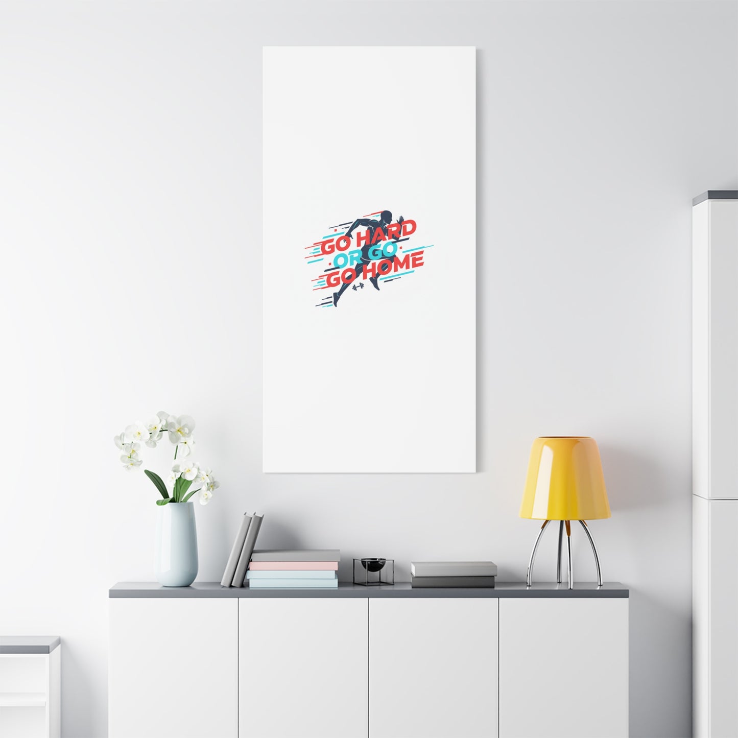 Go Hard or Go Home Canvas, Fitness Wall Art | Gym Motivation, Workout Decor