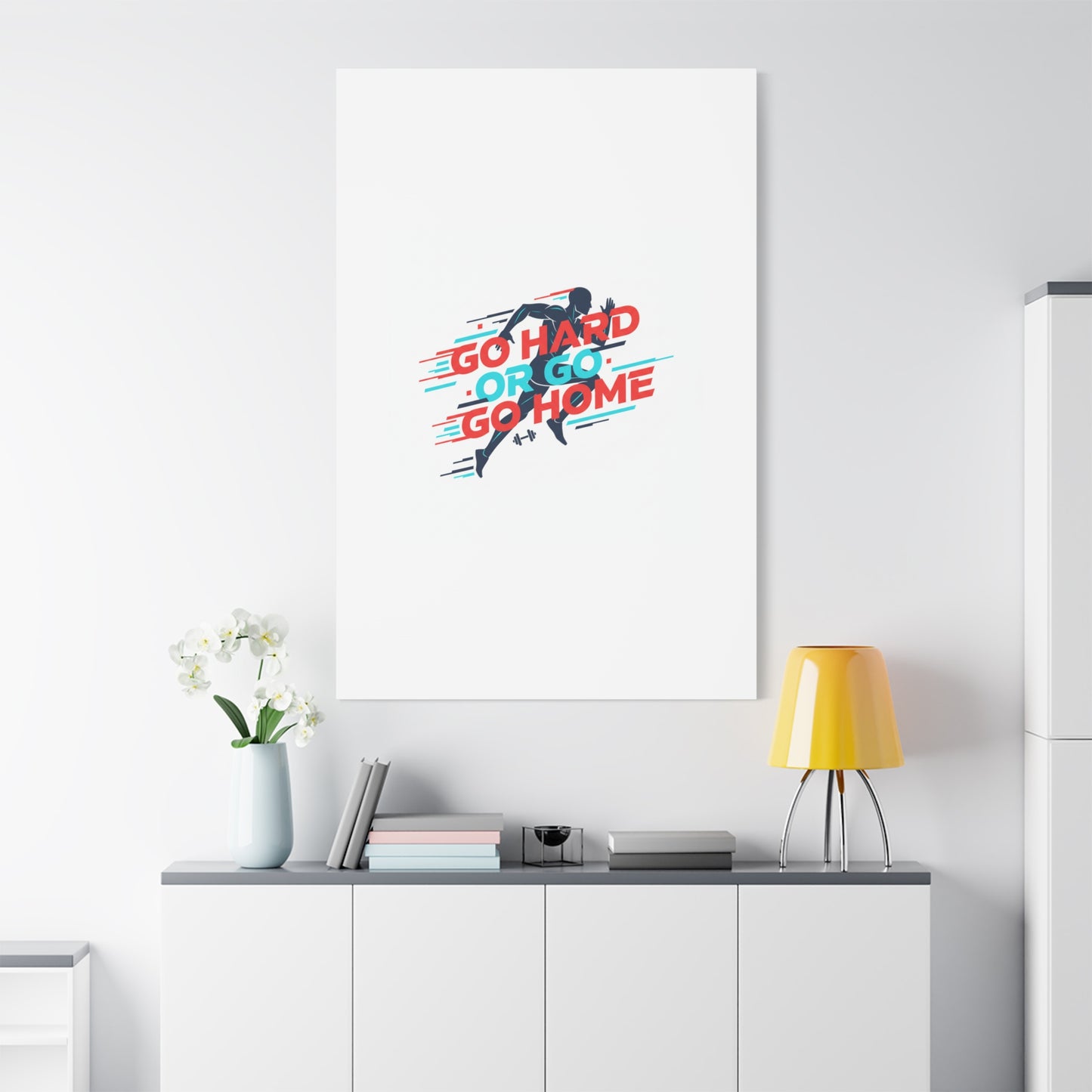 Go Hard or Go Home Canvas, Fitness Wall Art | Gym Motivation, Workout Decor