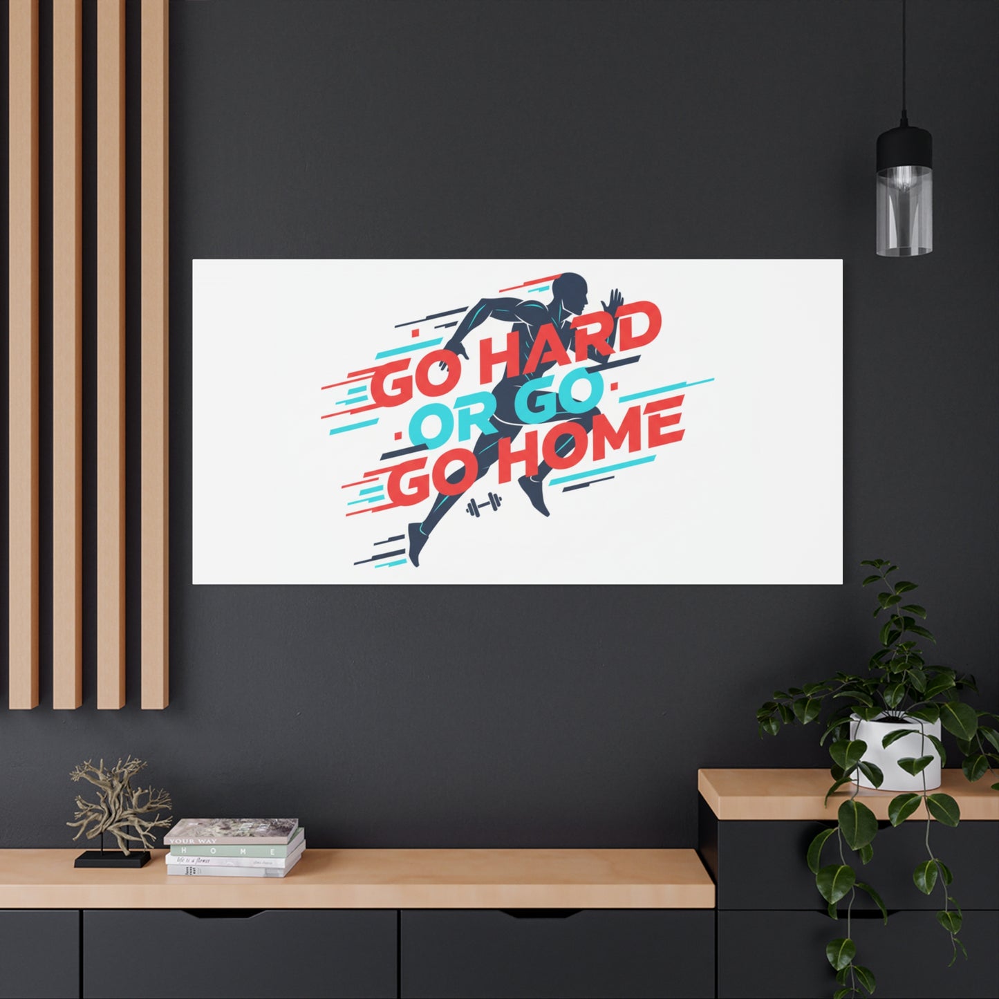Go Hard or Go Home Canvas, Fitness Wall Art | Gym Motivation, Workout Decor