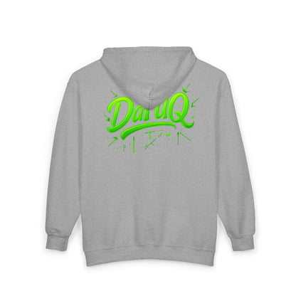 Cozy “DaFuQ” Full Zip Hoodie for All Seasons, Personalized Sweatshirt, Casual Lounge Wear, Gift for Her, Him, or Any Occasion