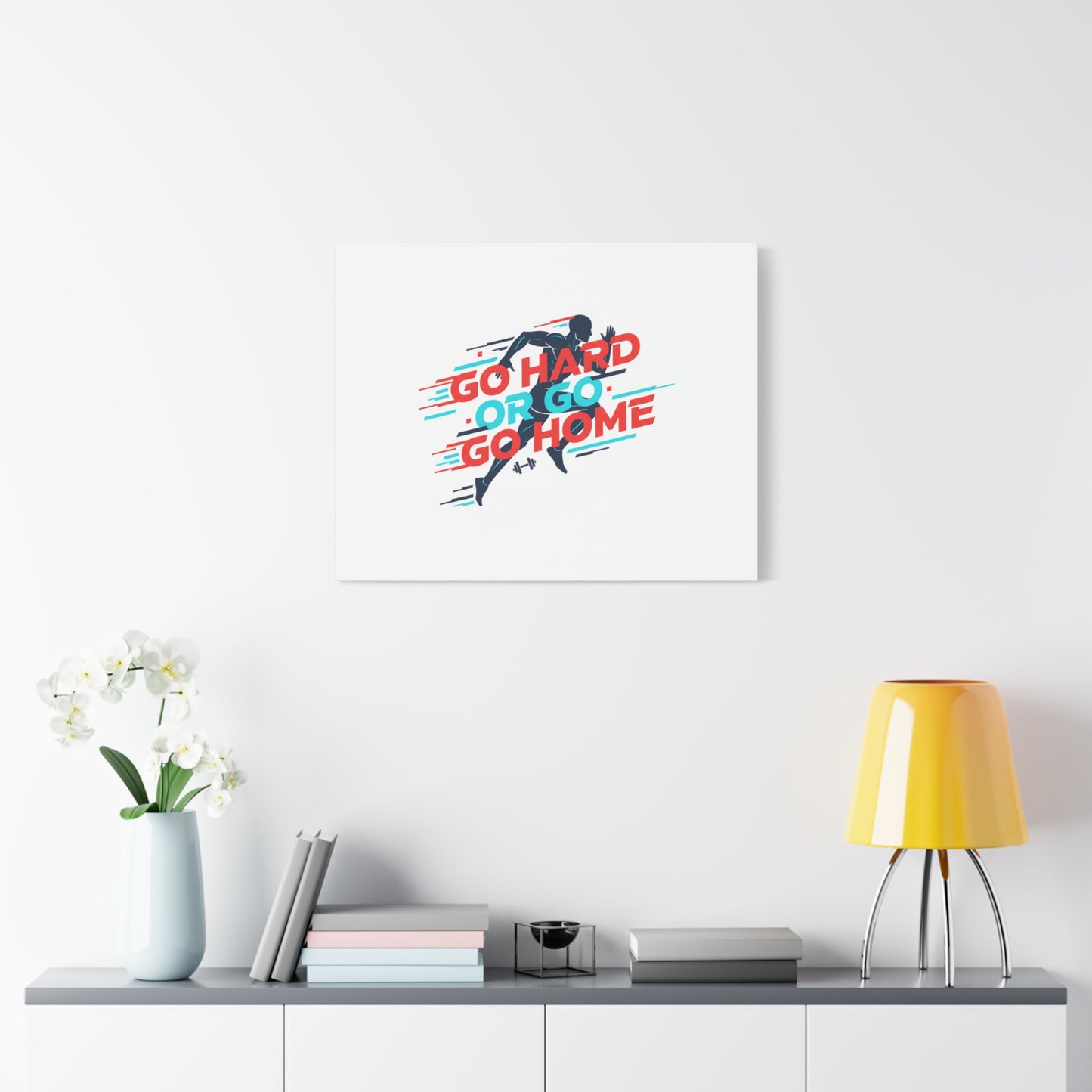 Go Hard or Go Home Canvas, Fitness Wall Art | Gym Motivation, Workout Decor