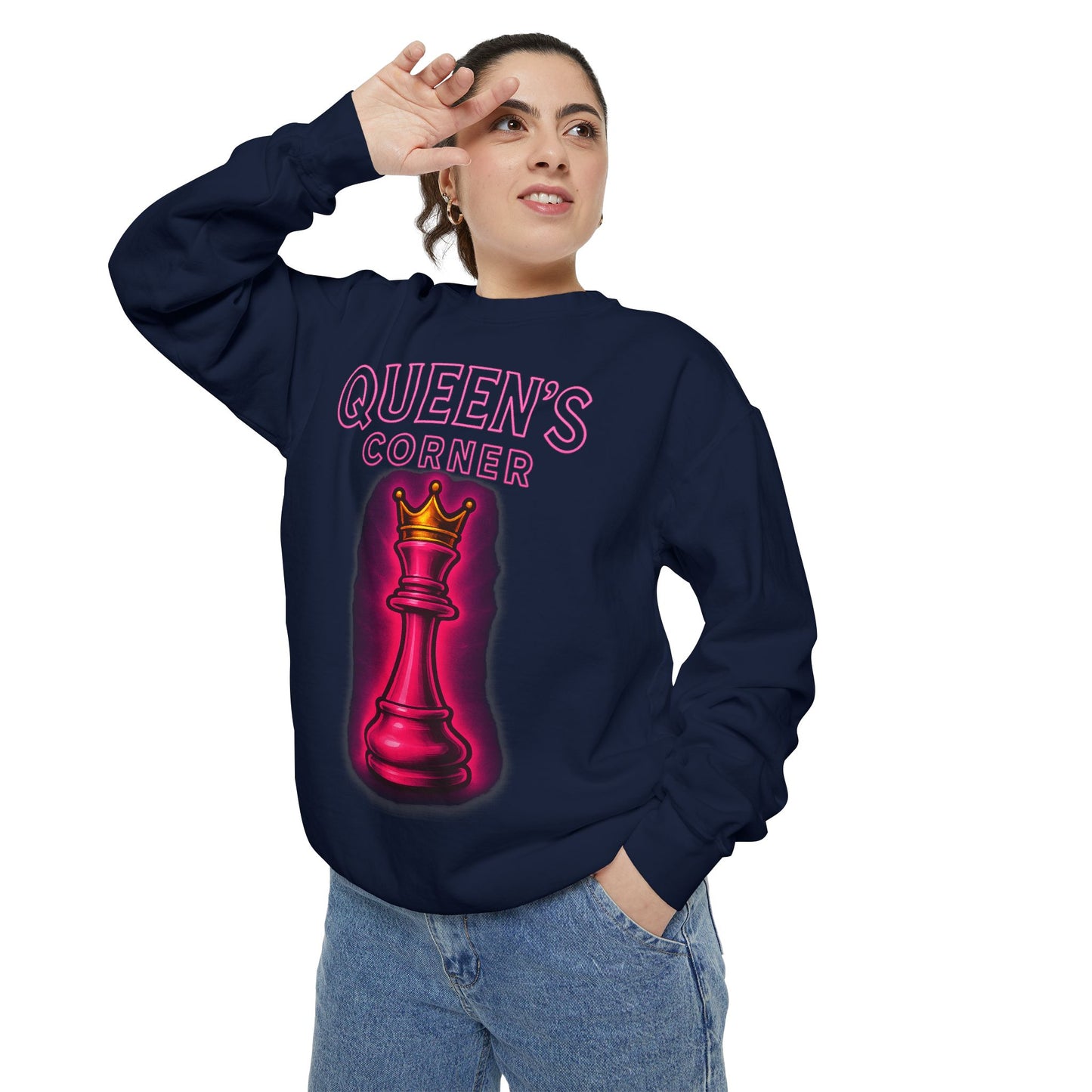 Sweatshirt - Queen's Corner Women Empowerment Chess Piece Design