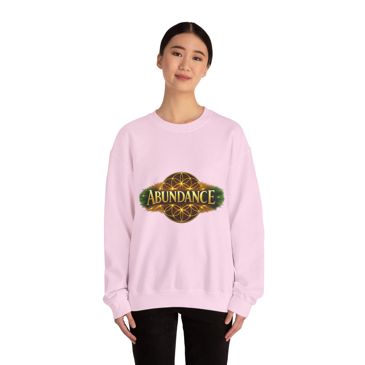 Abundance Crewneck Sweatshirt — Spiritual Flower of Life Design