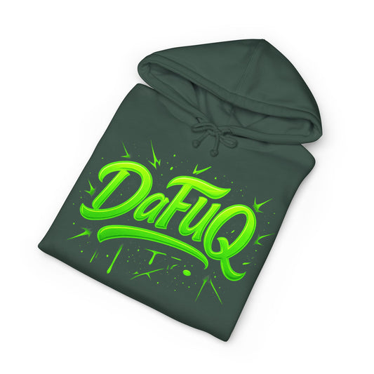 Neon “DaFUQ” Urban Movement Hoodie — Bold Vibrant Streetwear