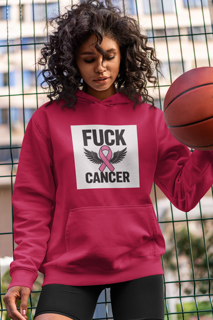 Empowering Cancer Awareness Hoodie, Unisex College Hoodie, Supportive Gift for Fighters, Inspirational Apparel, Fundraising Sweatshirt