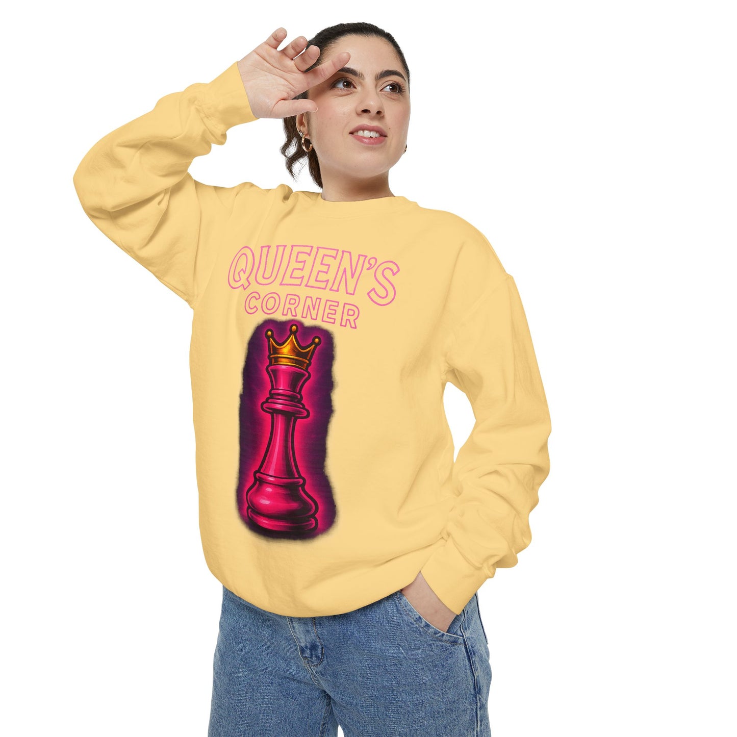 Sweatshirt - Queen's Corner Women Empowerment Chess Piece Design
