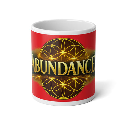 Red & White Abundance 20oz Jumbo Coffee Mug