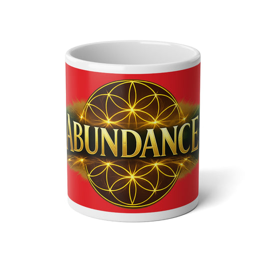 Red & White Abundance 20oz Jumbo Coffee Mug