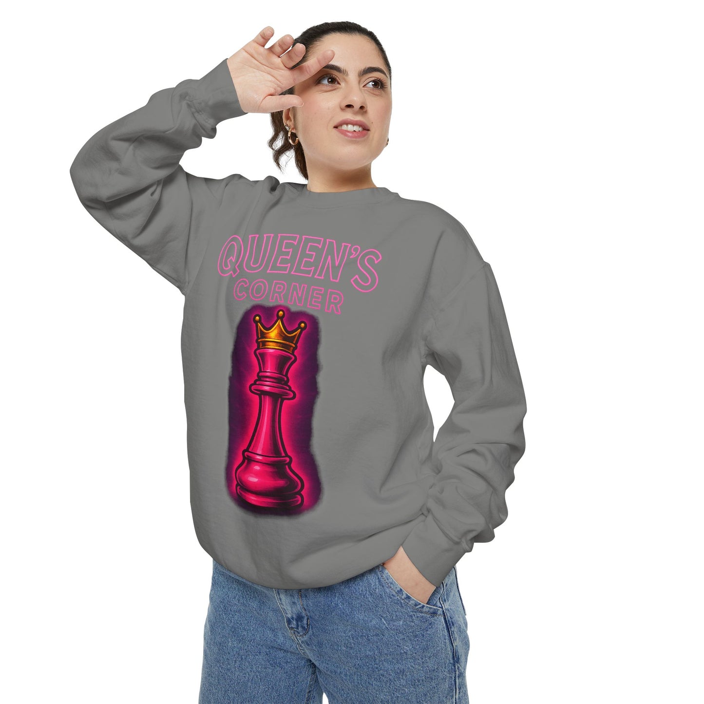 Sweatshirt - Queen's Corner Women Empowerment Chess Piece Design
