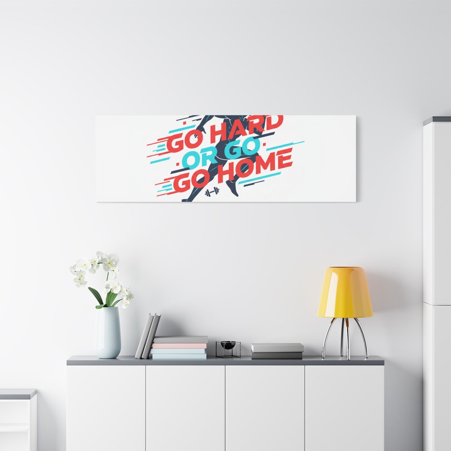 Go Hard or Go Home Canvas, Fitness Wall Art | Gym Motivation, Workout Decor