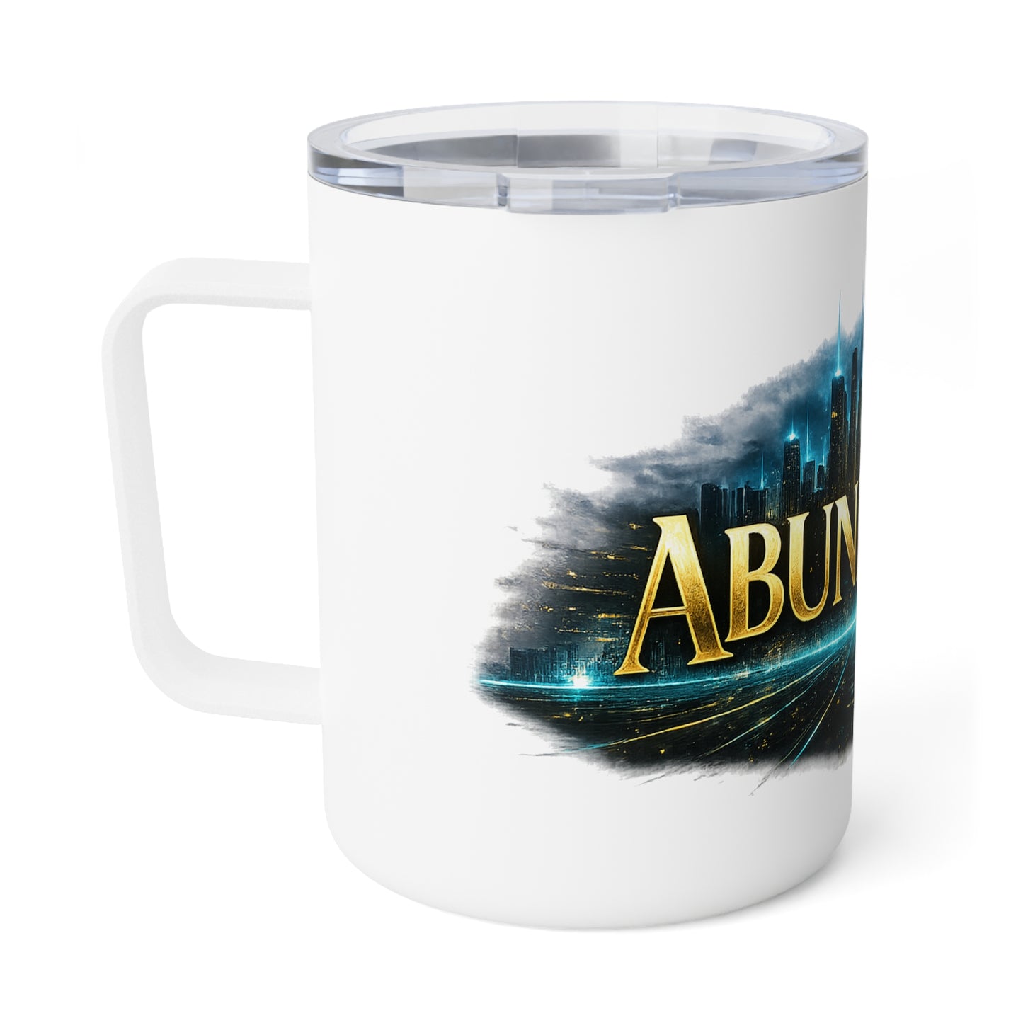 Abundance Insulated Coffee Mug — 10 oz Inspirational Travel Tumbler